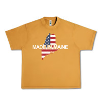 Peanut Butter made in maine american flag funny patriotic state lover gift Urban Heavy Tee - linhVisuals