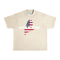Sandshell made in maine american flag funny patriotic state lover gift Urban Heavy Tee - linhVisuals