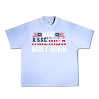 Grape Ice make america godly again american flag letters christian quote Urban Heavy Tee - linhVisuals