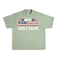 Oil Green make america godly again american flag letters christian quote Urban Heavy Tee - linhVisuals