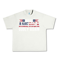 Pistachio make america godly again american flag letters christian quote Urban Heavy Tee - linhVisuals