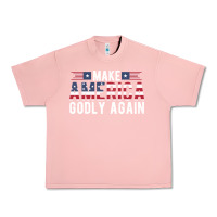 Salmon make america godly again american flag letters christian quote Urban Heavy Tee - linhVisuals
