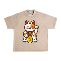 French Oak maneki neko lucky cat money feline japanese good luck charm kitten gif Urban Heavy Tee - linhVisuals