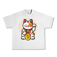 Lunar Rock maneki neko lucky cat money feline japanese good luck charm kitten gif Urban Heavy Tee - linhVisuals