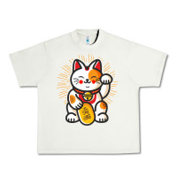 Pistachio maneki neko lucky cat money feline japanese good luck charm kitten gif Urban Heavy Tee - linhVisuals