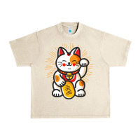 Sandshell maneki neko lucky cat money feline japanese good luck charm kitten gif Urban Heavy Tee - linhVisuals