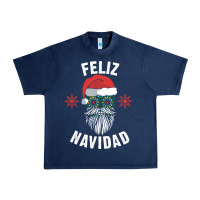 Navy mexican christmas sugar skull feliz navidad spanish speaking xmas gift Urban Heavy Tee - linhVisuals