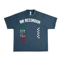 Midnight Navy mexican flag air accordion music instrument lover gift Urban Heavy Tee - linhVisuals