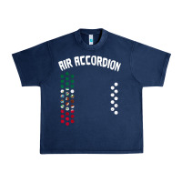 Navy mexican flag air accordion music instrument lover gift Urban Heavy Tee - linhVisuals