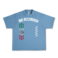 Pebble Blue mexican flag air accordion music instrument lover gift Urban Heavy Tee - linhVisuals