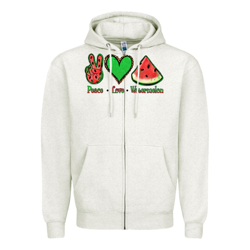 Peace Love Watermelon Zipper Hoodie by Jasminsmagicworld | Teevron