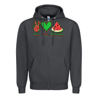 Smoke Peace Love Watermelon Zipper Hoodie - Jasminsmagicworld