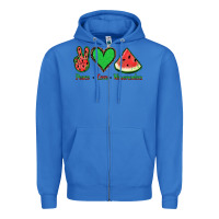 True Royal Peace Love Watermelon Zipper Hoodie - Jasminsmagicworld
