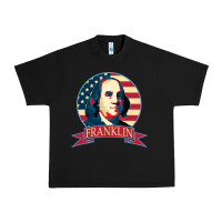 Black benjamin franklin Urban Heavy Tee - linhVisuals