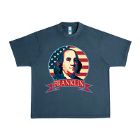 Midnight Navy benjamin franklin Urban Heavy Tee - linhVisuals