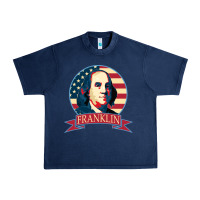 Navy benjamin franklin Urban Heavy Tee - linhVisuals