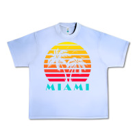 Grape Ice miami 80s sunset Urban Heavy Tee - linhVisuals