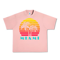 Salmon miami 80s sunset Urban Heavy Tee - linhVisuals
