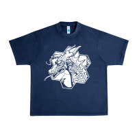 Navy the fantasy trip megahex dragon Urban Heavy Tee - linhVisuals