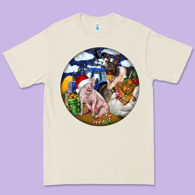 Farm And Pig Premium Tee Designed By Fadigitalartstudio