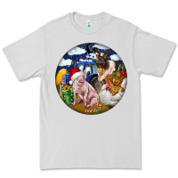 Dove Grey Farm And Pig Premium Tee - FaDigitalArtStudio