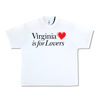 White Virginia Is For Lovers Urban Heavy Tee - linhVisuals