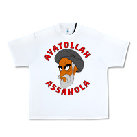White Ayatollah Assahola Urban Heavy Tee - linhVisuals