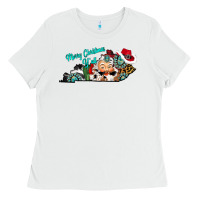 White merry christmas y'all kentucky Ladies Tee - CowhideDigitalArt