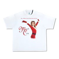 White Mariah Carey Merry Christmas vintage retro Urban Heavy Tee - linhVisuals