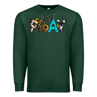 Sports Green Just Pray Premium Sweatshirt - RanaPortraitStore