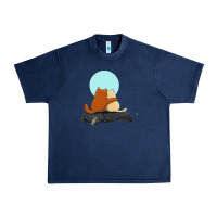 Navy two cats Urban Heavy Tee - linhVisuals