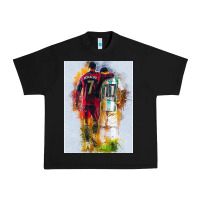 Black messi and ronaldo Urban Heavy Tee - linhVisuals