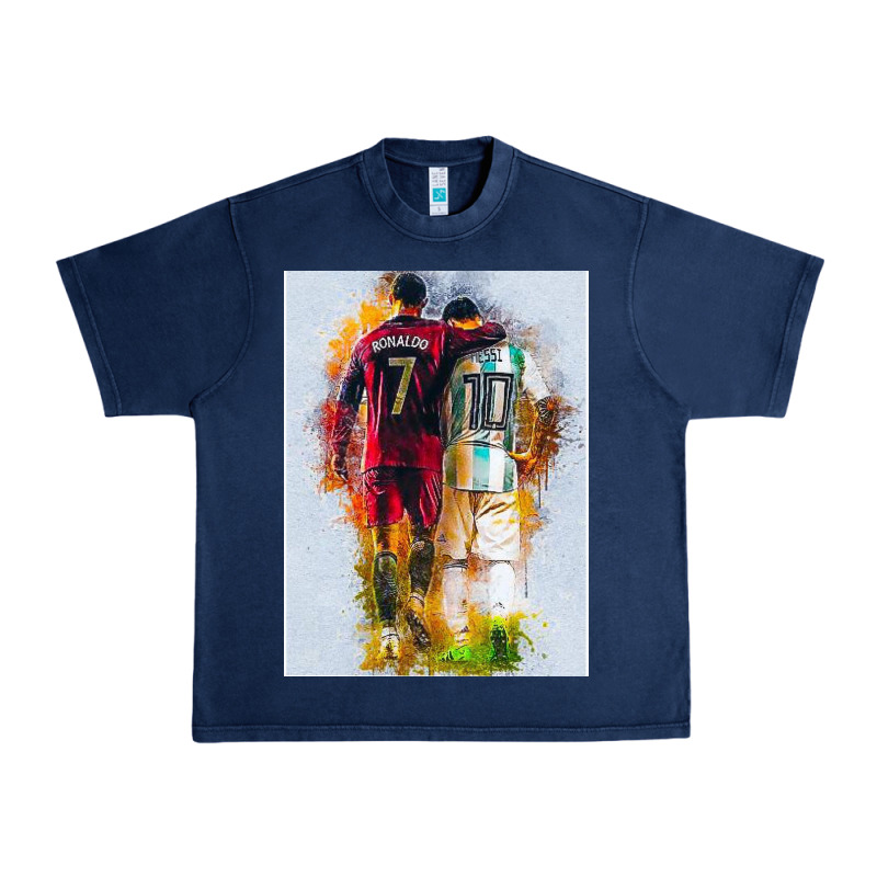Messi And Ronaldo Urban Heavy Tee by linhVisuals | Teevron