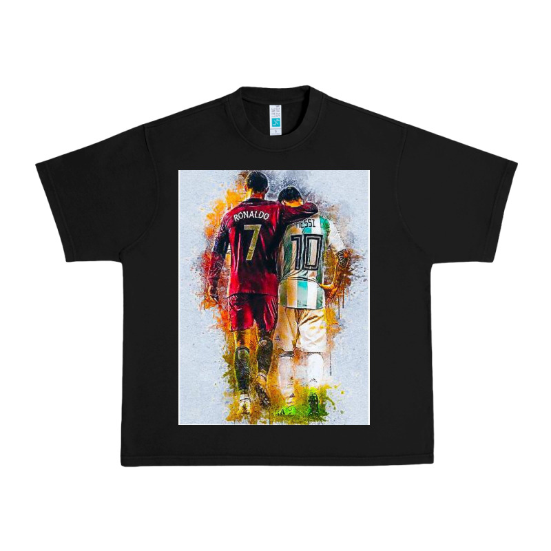 Messi And Ronaldo Urban Heavy Tee by linhVisuals | Teevron