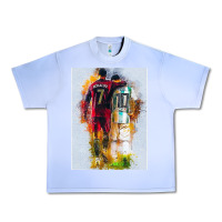 Grape Ice messi and ronaldo Urban Heavy Tee - linhVisuals