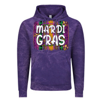 Cloud Purple mardi gras fleur de lis brush stroke Vintage Hoodie - Artiststas