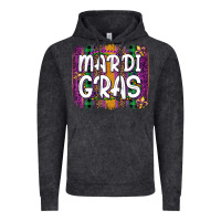 Vintage Black mardi gras fleur de lis brush stroke Vintage Hoodie - Artiststas