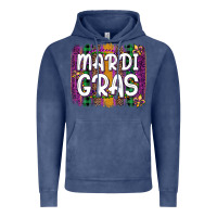 Vintage Denim mardi gras fleur de lis brush stroke Vintage Hoodie - Artiststas