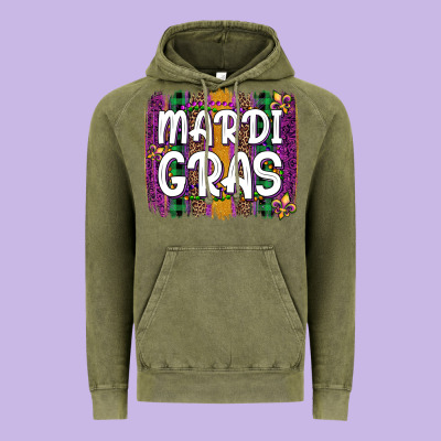 Mardi Gras Fleur De Lis Brush Stroke Vintage Hoodie Designed By Artiststas