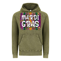 Vintage Olive mardi gras fleur de lis brush stroke Vintage Hoodie - Artiststas