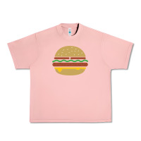 Salmon vintage burger print Urban Heavy Tee - linhVisuals