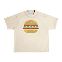 Sandshell vintage burger print Urban Heavy Tee - linhVisuals