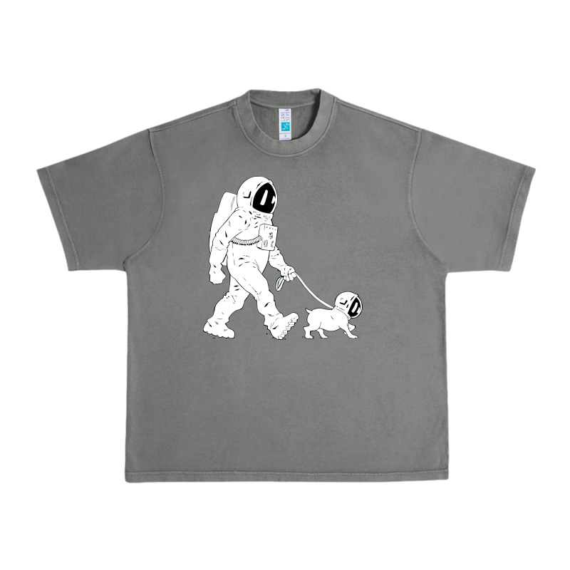 Walking The Dog Astronaut Urban Heavy Tee by linhVisuals | Teevron