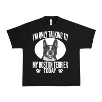 Black boston terrier t  shirtfunny boston terrier dog gift i m only talking Urban Heavy Tee - linhVisuals