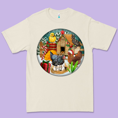 Christmas Coop Ornament Premium Tee Designed By Fadigitalartstudio