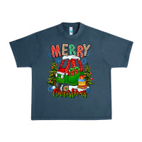 Midnight Navy merry christmas car Urban Heavy Tee - CowhideDigitalArt