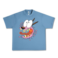 Pebble Blue courage the cowardly dog Urban Heavy Tee - linhVisuals