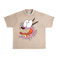 French Oak courage the cowardly dog Urban Heavy Tee - linhVisuals