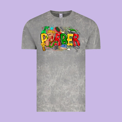 Barber Vintage Tee Designed By Cowhidedigitalart