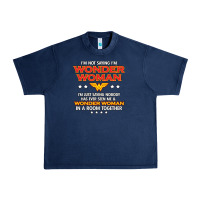 Navy wonder  woman Urban Heavy Tee - linhVisuals